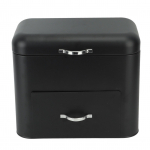 Raudne leivakast 2 riiulit Suure mahutavusega Suur talumaja leivakonteiner leiva, bagelite, k&uuml;psiste jaoks L must