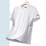 Meeste suvine Ice Silk Quick-Dry hingav vabas vormis T-s&auml;rk 5XL