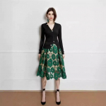 Naiste kevad-suvise suures suuruses &uuml;hev&auml;rviline elastne v&ouml;&ouml;koht pits poolkeha seelik Sub Temperament Mitmek&uuml;lgne A-line seelik XS