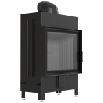 Steel fireplace KRATKI LUCY 15 kW &Oslash; 200 black thermotec self closing door must