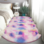 Ovaalne kohev vaip Shaggy vaip voodi matt Armas v&auml;rviline elutoa vaip pikkade juustega vaip Kodukaunistus 140x200cm