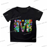 Sprunki Laste R&otilde;ivad T&auml;ht A-Z Joonisfilm Sprunki Mood T-s&auml;rk Naljakas L&uuml;hikeste Varrukatega Y2K Topid &Otilde;udusm&auml;ng Poiste T&uuml;drukute T-s&auml;rk 100 cm