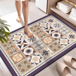 Superimav Vannitoap&otilde;randamatt Libisemisvastane Vannitoavaip WC-vaip Uksejalatsimatt Vannitoa Libisemisvastane Kummist Du&scaron;ivaip 60&times;90cm