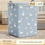 Suure mahutavusega riiete hoiukotid, tekkide hoiukotid, teisaldatavad pakkimiskotid reisimiseks, koduse magamistoa hoiustamise korraldaja 100L sinine