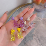 2024 Roosa Karu Kummikarukomm Multikas Ripats K&otilde;rvar&otilde;ngad Naistele V&auml;rvilised Litrid Marmelaadikarud R&otilde;ngad Armas T&uuml;druk &Otilde;nne Ehted Kingitus lilla