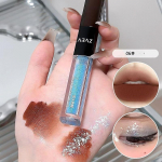 Double-head liquid eyeshadow lip gloss two-in-one fine sparkling brightening eye shadow and lipstick waterproof daily cosmetics fashionable makeup