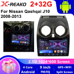 2 Din Android Nissan Qashqai J10 2006-2013 jaoks Autoraadio Multimeedia Video M&auml;ngija Navigatsioon Carplay Stereo K&otilde;larid Peaseade 4 core 2GB+32GB CP