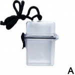 Mini ravimikarp Rannapurgi kinke esmaabikarp rippuva kaelaga l&auml;bipaistvast plastikust kandiline s&auml;ilituskarp Mini ravimikarp