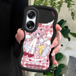 V&auml;rvitud muster Big Wave Edge pehme silikoon materjal Macaron telefoni &uuml;mbris p&otilde;rutuskindel kaitsev kummist &uuml;mbris OPPO Reno Realme jaoks OPPO F9 Pro roosa