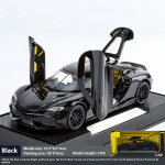1/32 m&otilde;&otilde;tkavas Koenigsegg Gemera GT Super Sportauto sulamist survevalu mudel Heli ja valgusega kahekordse uksega m&auml;nguasi Laste haridusm&auml;nguasi Dekoratiivne kaunistus must