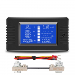 Alalisvoolu aku monitor LCD-ekraaniga, 100A, Shunt, 0-200V, Volt-Ampeer, Auto, Elamuk&auml;ru, P&auml;ikeseenergia jaoks