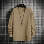 Pikkade varrukatega T-s&auml;rk Meeste avar, trendikas &uuml;hev&auml;rviline topp vabaaja kaelusega s&auml;rk &otilde;huke kapuuts XXXXL