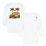 Men's casual and fashionable printed collar three-quarter sleeve top T-shirt L armee roheline v&auml;rv