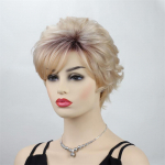 S&uuml;nteetilised Naiste Parukad Lokkis L&uuml;hikesed Parukad Naistele Blond Ombre Parukas Naissoost Igap&auml;evane Cosplay Vanaema Ema Parukas Naturaalne
