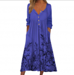 Naiste Suvine Pikk Kleit V-kaelusega L&uuml;hikeste Varrukatega N&ouml;&ouml;pidega Maksikleidid Vabaaja Tr&uuml;kimustriga Boho Kleit 5XL