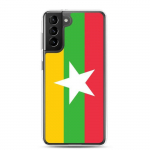Coque T&eacute;l&eacute;phone Drapeau Birmanie &ndash; Samsung Galaxy S21 Ultra
