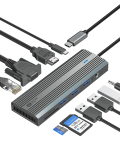 SAN ZANG MASTER Hub LAN 100W 3 USB &uuml;hildub ja teiste USB-C 10-in-1 USB-C HDMI4K@30HZ, port, PD, USB-A 3.0, MacBook/Steam Deck/iPad/Surface hall v&auml;rv
