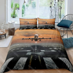 Poiste Lennukikatte komplekt Lapsed Teismelised Lennundus Lennukite Lennurada Voodipesu komplekt 3D Lennukikate Toa Dekoreerimine T&auml;iskasvanutele EU Single 90x200cm