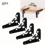 4 tk 90-kraadist kolmnurkset riiuli kinnitust, pingilaua tugi, seinale paigaldatav, raskeveok, tugev kinnitus, hoiuriiul