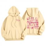 Naiste mood Naiste kerge pikkade varrukatega taskutega pullover Preppy graafiline kapuuts XL kollane