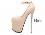 Kohandatud Uued Suvised Avatud Varbastega Catwalk Platvormkingad Lakknahast Suured Naiste Kingad 19 cm K&otilde;rged Kontsad Naiste Kingad WSH2601 34