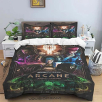 Joonisfilm Jinx Arcane: League of Legends Voodipesukomplekt King Twin Double Laps 3-osaline Mikrokiud v&otilde;i Pol&uuml;ester Tekikottide Komplekt AU Double(180x210cm) gray