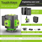 12/16 joone Uus lasernivelliir 360 &deg; Horisontaalne ja vertikaalne ristprojektsioon Rohelise joone projektor Kaasaskantavad automaatselt isetasanduvad m&otilde;&otilde;teriistad