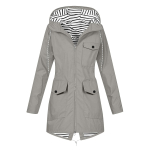 Naiste Solid vihmajope Outdoor Plus veekindel kapuutsiga vihmamantel Tuulekindel XL gray