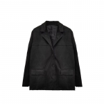 Naiste vintage pruun &uuml;lisuur bleiser, stiilne pikkade varrukatega avara ja taskutega jakk, suures suuruses naiste mantel mugavad &uuml;ler&otilde;ivad XL