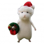 K&auml;sitsi valmistatud Halloweeni vildist hiire ornament imelise v&auml;limusega &uuml;lipehme lauaarvuti hiirenuku vildist kaunistus C