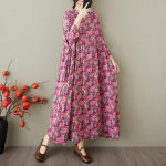 Suur suurus kevadsuvine kapuutsiga kleit naistele lilleline lilleprindiga volangidega naiste kleidid &uuml;lem&otilde;&otilde;duline lai plisseeritud vabaaja naiste kleit One Size