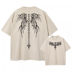 Suure tr&uuml;kiga T-s&auml;rgid Meeste J&otilde;usaali Vintage Raskekaalu T-s&auml;rgid Puuvillane Treening Acid Wash Baggy Tees T&auml;navamood Topid Unisex 4XL