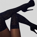 Naiste Must Pikk Sokk Seksikas Rhinestone Pesu Pikk Sokk Reieni &Uuml;le P&otilde;lve Sukad Lolita T&uuml;drukud Soojad P&otilde;lvikud Cosplay One Size