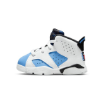 Air Jordan 6 Retro TD UNC Home Beebi tossud Sinine University-Blue Valge DV3606-410 23.5