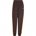 Adidas Originals 80ndate treeningp&uuml;ksid kontrastsete kolme triibu ja n&ouml;&ouml;riga elastse v&ouml;&ouml;kohaga Naiste p&uuml;ksid Tumehall Pruun JC6147 L
