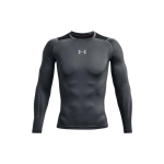 Under Armour Heat Gear sarja logoprindiga &uuml;mara kaelusega pikkade varrukatega kompressioonpluus meestele, hall 1370661-012 XL