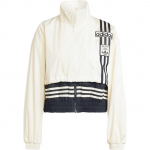 Adidas Originals Triibuline k&otilde;rge kraega laia l&otilde;ikega lukuga pikkade varrukatega jakk Naiste jakid Helebeež JD0096 S