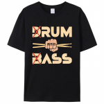 Naljakas Drum & Bass / Rum & B-Ass Lovers Trummar Vabaaja Meeste T-s&auml;rk R&otilde;ivad Naised Puuvill L&uuml;hikeste Varrukatega T-s&auml;rgid Vabaaja Vintage Topid M
