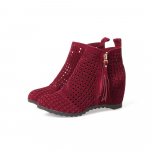 Mood 2025 Uued Naiste Suvised Saapad Lamedad Madalad Peidetud Kiilud L&otilde;ikega T&otilde;mblukuga Saapad Daamide Kleidi Vabaaja Jalan&otilde;ud Kuum M&uuml;&uuml;k Suurus 34-43 Botas Mujer 34 punane