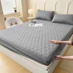 Veekindlad Voodikatted, Puuvillapolsterdatud Niiskuskindlad ja Libisemiskindlad Kaitsekatted, T&auml;ielikult Katvad Simmonsi Madratsi Kaitsekatted, Voodikatted 200*220cm hall