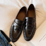 Moodne Retro Pruun Pehme Nahk Br&auml;ndi Lamedad Kingad Naiste Mood Volditud Disain Mokassiinid Mugavus V&auml;litingimustes T&ouml;&ouml;le S&otilde;itmine Kontorikinga Zapatos De Mujer 35 pruun