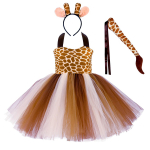 Beebit&uuml;drukud Halloweeni loomade cosplay kost&uuml;&uuml;mid lastele metsateemalised kaelkirjakud lehmad tiigerleopard sebraprint Tutu kleit s&uuml;nnip&auml;evapidu M