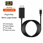 T&uuml;&uuml;p C-HDTV-HDTV-adapteri isane-isas-USB 4K 60Hz 30Hz HDMI-&uuml;hilduv HD-MI-kaabel projektori arvuti s&uuml;learvuti MacBook jaoks 4K30Hz