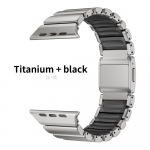 Titaanist Fluoroelastomeerist Kummirihm Apple Watch Ultra 3 2 49mm jaoks Magnetiline Rihm Iwatch Series 11 10 46mm 9 8 7 45mm 6 SE 3 44mm jaoks 42mm 44mm 45mm &A must