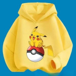 2025 Uus Pikachu Multikas Armas Tr&uuml;kitud T&uuml;druku Mood Kapuutsiga Pusa Talvine Kuum M&uuml;&uuml;k Vabaaja Mugav Kapuutsiga Pusa Spordis&auml;rk 130
