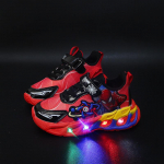 2025 &Auml;mblikmees Poiste Nahast Helendavad Pehme Tallaga Spordijalatsid Kevadeks ja S&uuml;giseks 21-25, 5 pairs punane