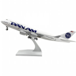1/400 Valatud Vaikne Lennuk 30cm747 B747 Lennuk Pan Am Lennufirma Lennukimudel Rattad Maandumisjalgadega Kogumiseks N&auml;itamiseks valge/sinine
