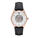 Emporio Armani Analoog Nahast K&auml;ekell AR1924 Meeste must