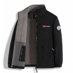 Kahepoolne fliisjakk fliisvoodriga vabaaja v&auml;li&uuml;ritusteks ja paks soe jope meestele XXXL