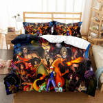 Pokemoni multikas anime voodipesukomplekt Kawaii Pikachu Gengar Eevee Charizard Tekikate Tekikate Padjap&uuml;&uuml;r Laste voodikomplekt &Uuml;heinimesevoodi Kuninglik suurus EU Twin 135x200cm